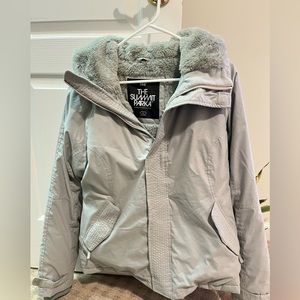Aritzia TNA The Summit Parka in Minty Green